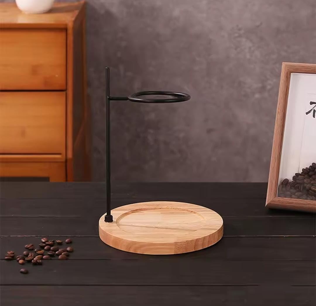 Liying Pour Over Stand Coffee Station, Coffee Filter Stand Holder, with Wooden Base Stand, Coffee Lovers for Best Coffee Experience