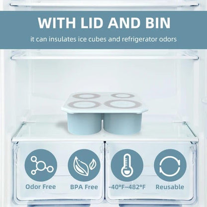 Liying Ice Cube Tray For Stanley Cup 30-40 Oz,Silicone Stanley Ice Mold For Stanley Cup,Cylinder-Shaped Stanley Cup Ice Mold With Lid For Drinks, Coffee (Multicolour) #2