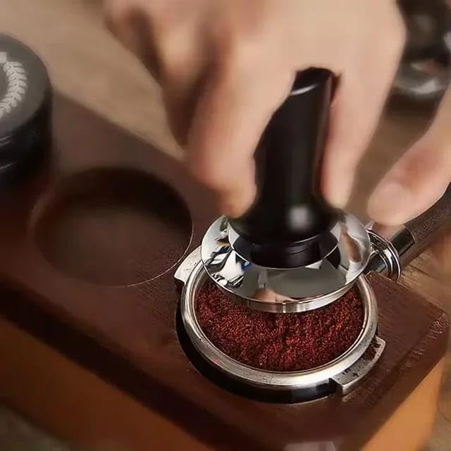 Liying 51mm Espresso Coffee Tamper, Espresso Press Tool with 304 Stainless Steel Tamper Base and Black Handle for Barista Espresso Machines