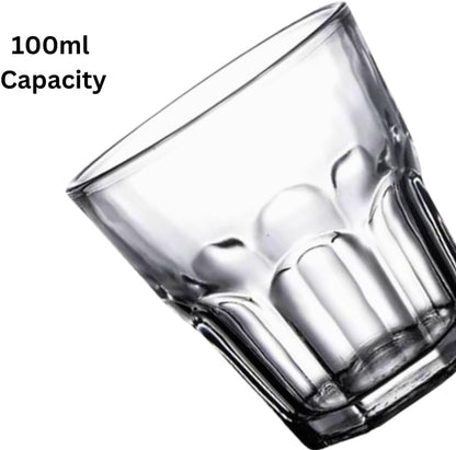 Liying Cortado Cups Set of 6 Clear Glass Cups 100ml for Coffee/Milk Insulated Shot Glasses Regular Espresso Accessories for CoffeeShop, Home, Kitchen and bar
