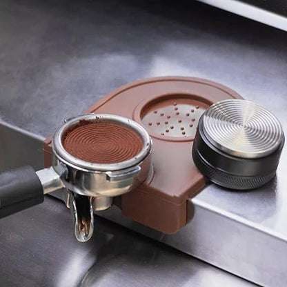Liying 2-in-1 Espresso Tamping Mat - Waterproof, Food Safe Silicone Tamper Mat & Portafilter Holder with Anti-Slip Base