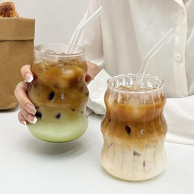 Liying 1Pcs Cloud Design Bubble Glass Cup 500ML Shaped Cups, Beer Mug, Cute Tumbler Cup, Ideal for Iced tea & Coffee, Cocktail #2
