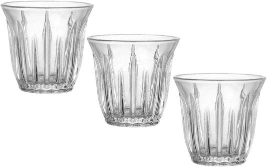 Liying Espresso Cups Set of 3 Clear Glass Cups 100ml for Coffee/Milk Insulated Shot Glasses Regular Espresso Accessories for CoffeeShop, Home, Kitchen and bar