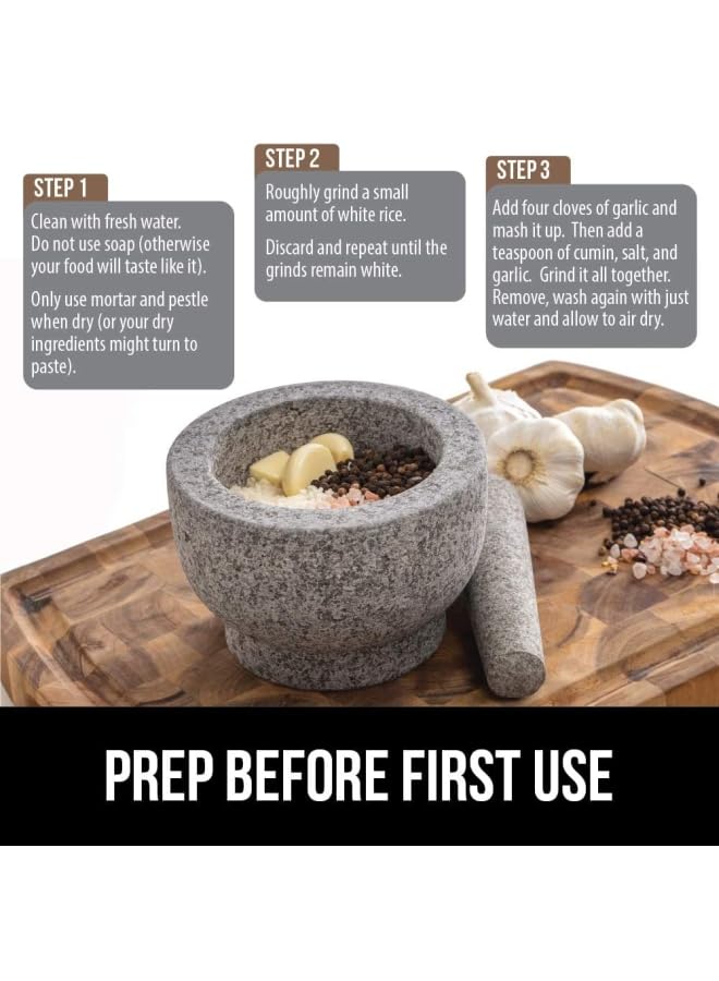 Liying Granite Marble Mortar and Pestle Set of 1, Perfect Size for Pill Crusher,Spice Grinder,Herb Bowl,Pesto Powder