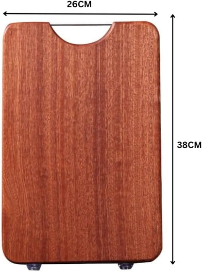 Liying Rectangular Wood Cutting Board One Piece, No Glue Non Toxic, All Whole Single Wood Butcher Block Thick Hard Wood Heavy Duty Edge Grain (38x26)
