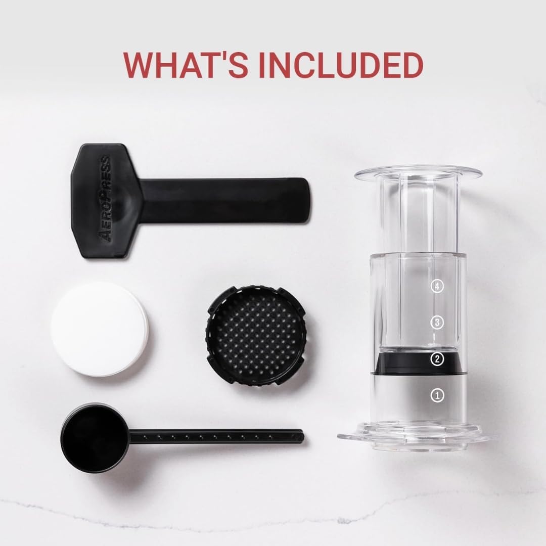 Liying CoffeePress Clear Coffee Press – 3 In 1 Brew Method Combines French Press, Pourover, Espresso, Full Bodied Coffee Without Grit or Bitterness, Portable Coffee Maker for Camping & Travel, Clear