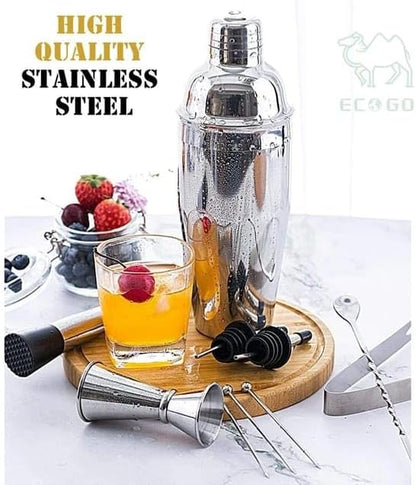 Liying Cocktail Shaker Set,16-PCS Bartender Kit with Stylish Bamboo Stand,25oz/750ml Martini Shaker Set,Stainless Steel Professional Bar Tool Set,Perfect Home Bartending Kit,Great Gift Idea