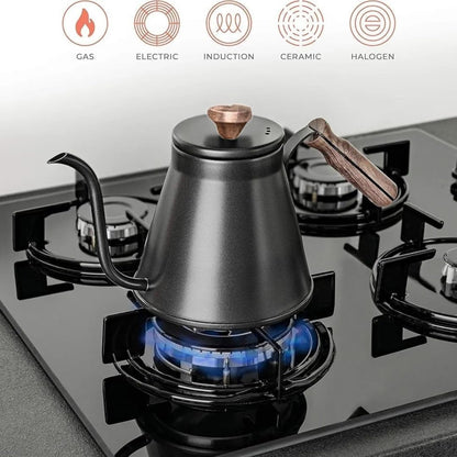 Liying 1000ml Coffee Kettle, Gooseneck Spout Pots for Drip, Coffee French Press and Tea Suitable for Stove and Any Heat Source