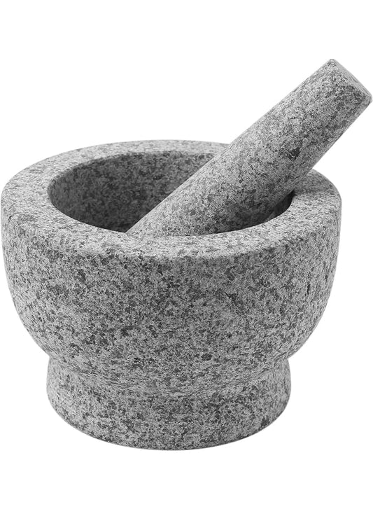 Liying Granite Marble Mortar and Pestle Set of 1, Perfect Size for Pill Crusher,Spice Grinder,Herb Bowl,Pesto Powder