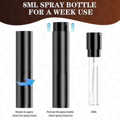 Liying 01Pcs set Coffee Beans Dosing Cup with Spoon and Spray Bottle Kit For Espresso, Walnut Coffee Dosing Tray and Coffee Spray Bottle For Reducing Coffee Power