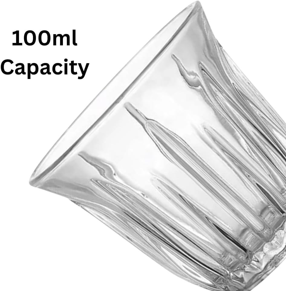 Liying Espresso Cups Set of 3 Clear Glass Cups 100ml for Coffee/Milk Insulated Shot Glasses Regular Espresso Accessories for CoffeeShop, Home, Kitchen and bar
