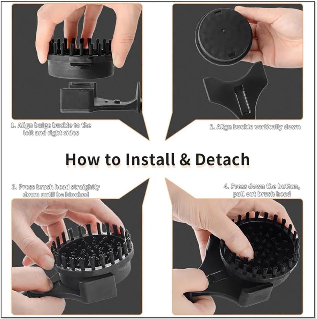 Liying 58mm Espresso Grouphead Coffee Machine Cleaning Brush, Detachable Nylon Bristles Espresso Machine Cleaning Bristle