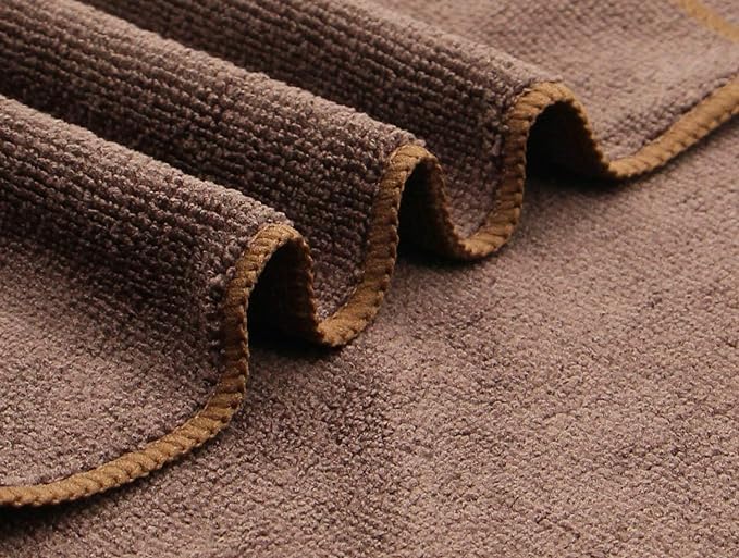 Liying Barista Cleaning Towel with Hook Set Pack of 2pcs, Mirco Fiber Cloth for Cleaning Espresso Coffee Machine Steam Wand and Coffee Bar Counter