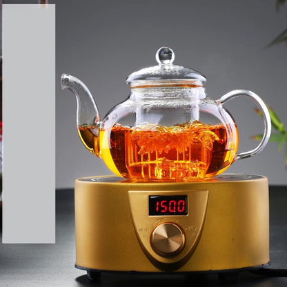 Glass Water Pitcher 400ml Borosilicate Glass Teapot with glass Infuser Stovetop