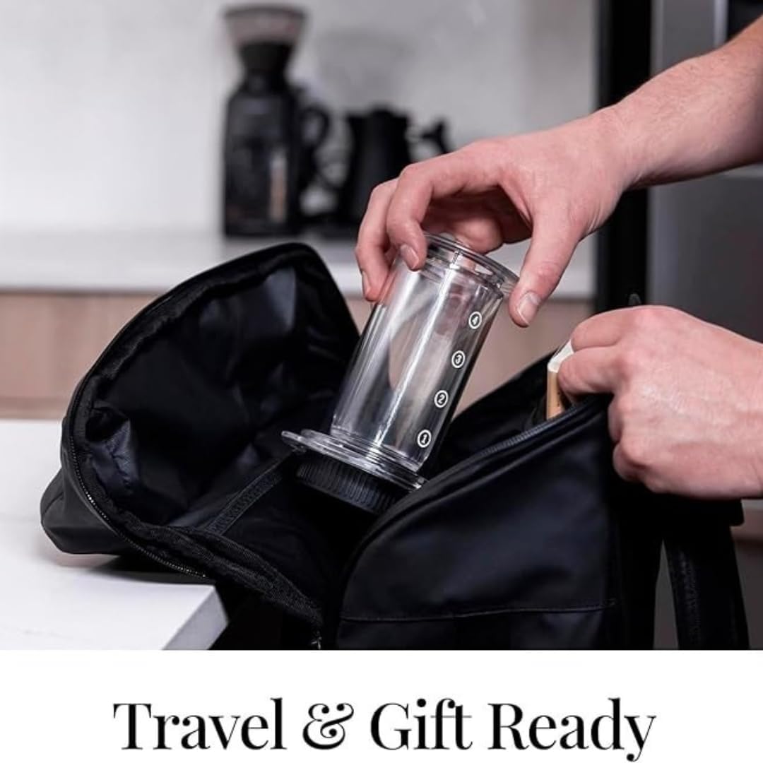 Liying CoffeePress Clear Coffee Press – 3 In 1 Brew Method Combines French Press, Pourover, Espresso, Full Bodied Coffee Without Grit or Bitterness, Portable Coffee Maker for Camping & Travel, Clear