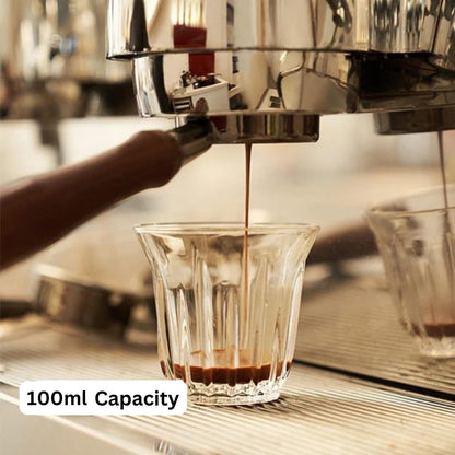 Liying Espresso Cups Set of 3 Clear Glass Cups 100ml for Coffee/Milk Insulated Shot Glasses Regular Espresso Accessories for CoffeeShop, Home, Kitchen and bar