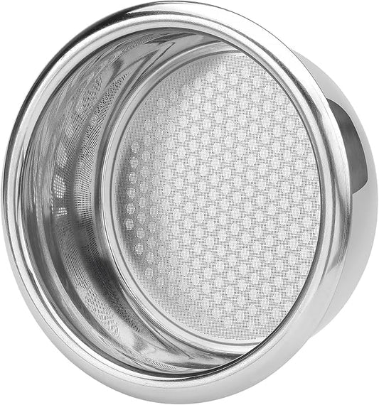 Liying 58mm Portafilter Basket Coffee Filter, 20g Micro Sieve Filter Basket, Double Layer Portafilter Basket, 304 Stainless Steel, 0.8mm Thickness