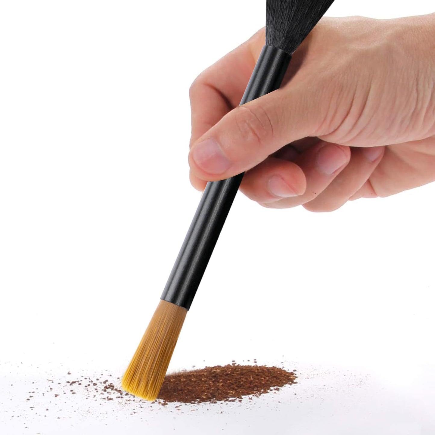 Liying Espresso Machine Coffee Cleaning Brush, Dual Head Brush for Espresso Machine, Toaster, Stain Removal