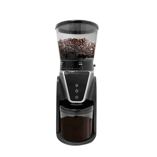 Liying Electric Coffee Grinder for Espresso Coffee and Manual Coffee Brewing, Grind Size from Espresso to Cold Brew Grind Size for Home and Coffee shop Cafe Restaurant Black Coffee Grinder