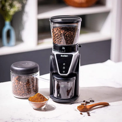 Liying Electric Coffee Grinder for Espresso Coffee and Manual Coffee Brewing, Grind Size from Espresso to Cold Brew Grind Size for Home and Coffee shop Cafe Restaurant Black Coffee Grinder