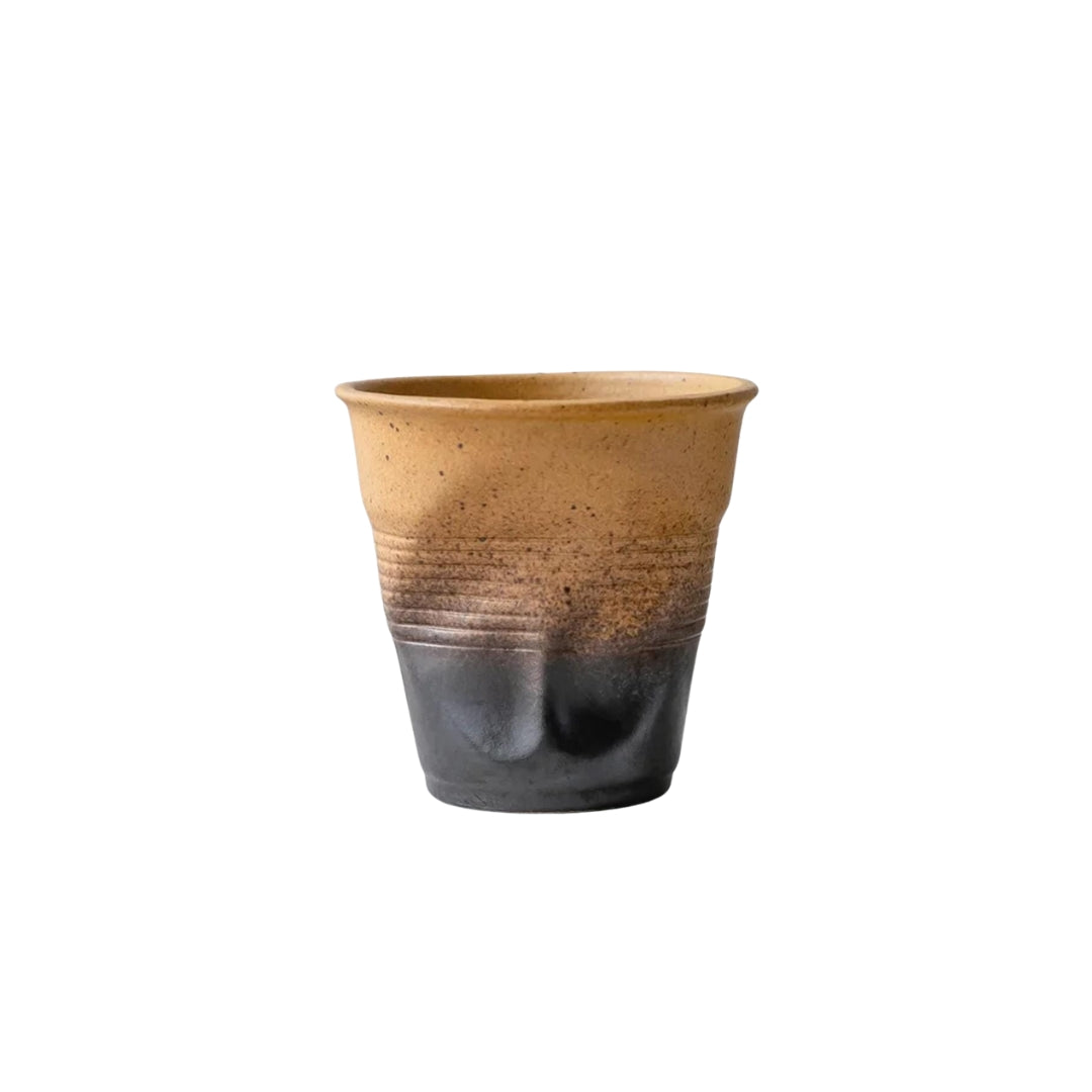 Liying Retro Ceramic Coffee Cup 75ml Handmade Art design cup for coffee Cappuccino Tea  Brown Cups