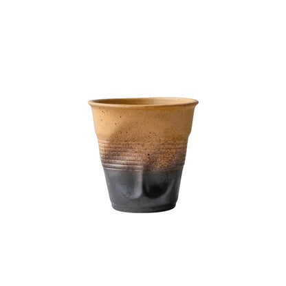 Liying Retro Ceramic Coffee Cup 75ml Handmade Art design cup for coffee Cappuccino Tea  Brown Cups