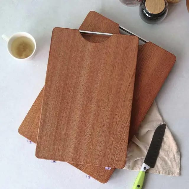 Liying Square Wood Cutting Board One Piece No Glue Non Toxic All Whole Single Wood Butcher Block Thick Hard Wood Heavy Duty Edge Grain 36x24cm kitchen