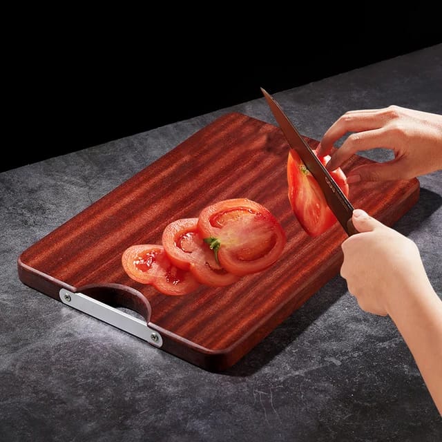 Liying Square Wood Cutting Board One Piece No Glue Non Toxic All Whole Single Wood Butcher Block Thick Hard Wood Heavy Duty Edge Grain 36x24cm kitchen