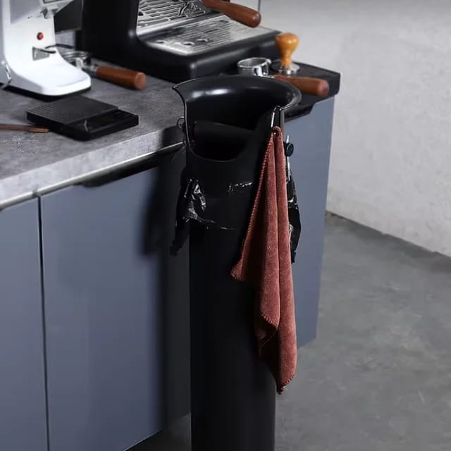 Liying Espresso Coffee Knock Box for Barista Commercial Knock Box for Espresso Coffee Grounds Floor Standing Knock Box with 25pcs Garbage Bags knock box