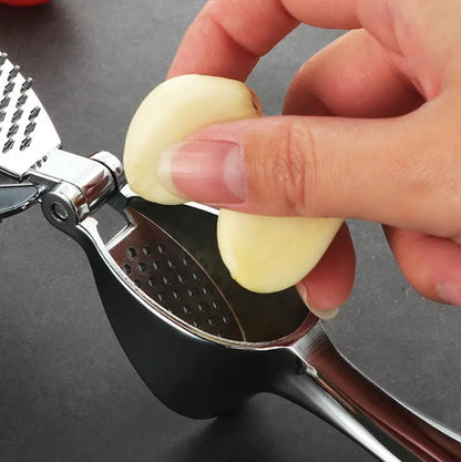 Liying 1Pcs High Effective Garlic Press With Studs Heavy Duty Garlic Mincer Easy to Squeeze and Clean Rust Proof and Dishwasher Safe Ginger Crusher Imperial Silver kitchen